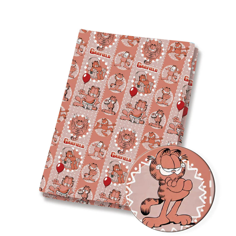 Garfield retro cat cartoon polyCotton Fabric Half Yard (18” x 55”) 3982