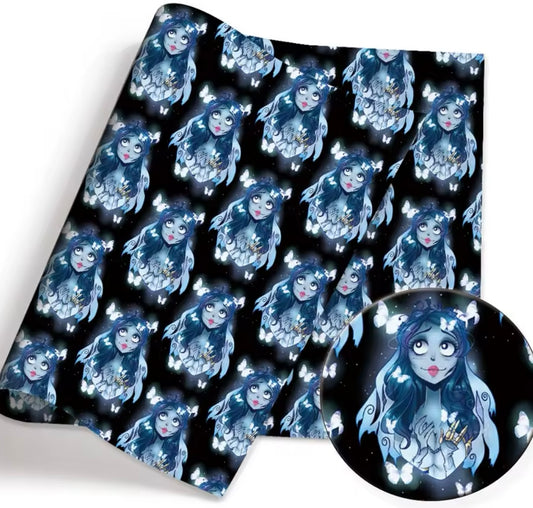 Corpse Bride polyCotton Fabric Half Yard (18” x 55”)