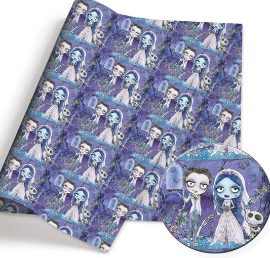 Corpse Bride polyCotton Fabric Half Yard (18” x 55”)