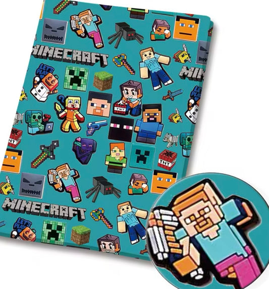 Minecraft polyCotton Fabric Half Yard (18” x 55”)