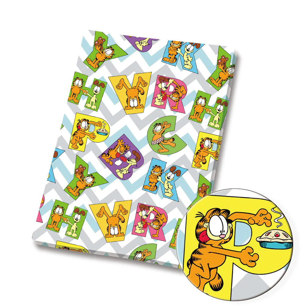 Garfield retro cat cartoon polyCotton Fabric Half Yard (18” x 55”) 90450