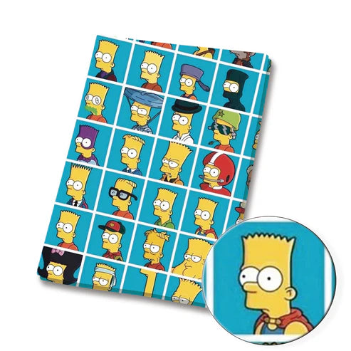 Yellow Cartoon Family Donuts Polycotton Fabric - Half Yard (18” x 55”) 36280