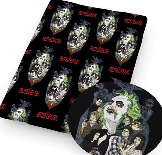 Beetlejuice polyCotton Fabric Half Yard (18” x 55”)