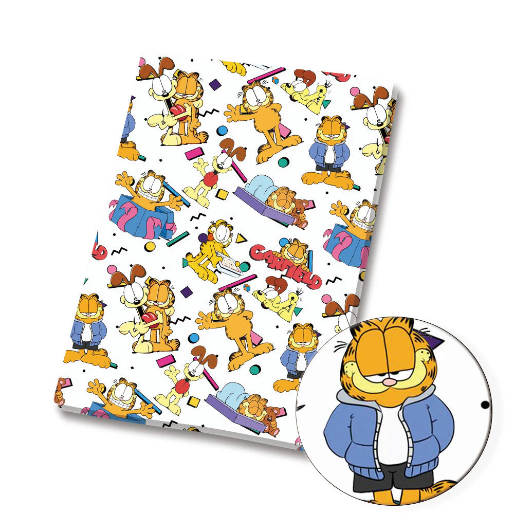 Garfield retro cat cartoon polyCotton Fabric Half Yard (18” x 55”) 90452