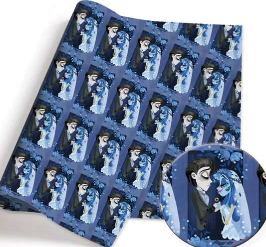 Corpse Bride polyCotton Fabric Half Yard (18” x 55”)