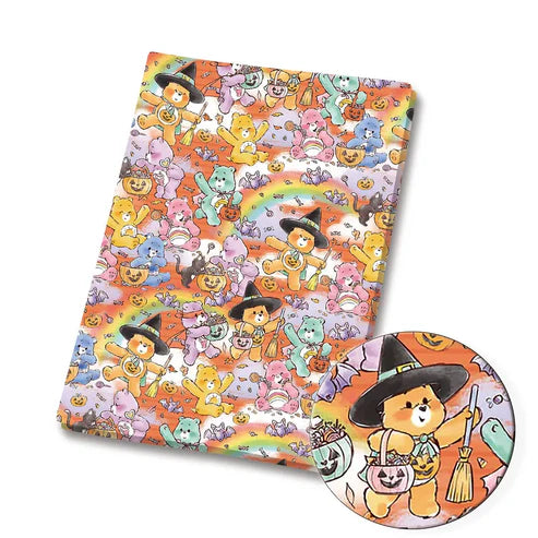 Bear Friends Halloween Polycotton Fabric - Half Yard (18” x 55”) 27819