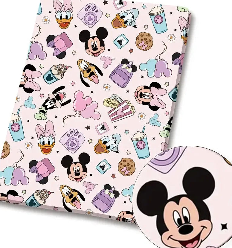 Disney Minnie Mickey Daisy polyCotton Fabric Half Yard (18” x 55”) 41549