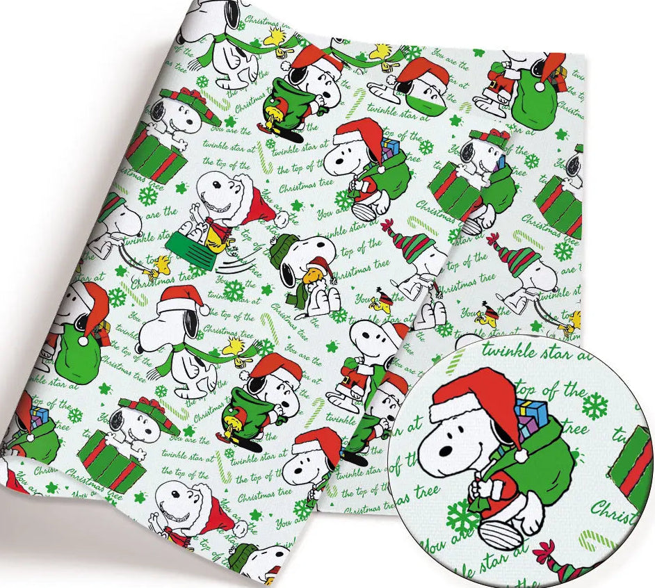Snoopy Christmas polyCotton Fabric Half Yard (18” x 55”) 97560