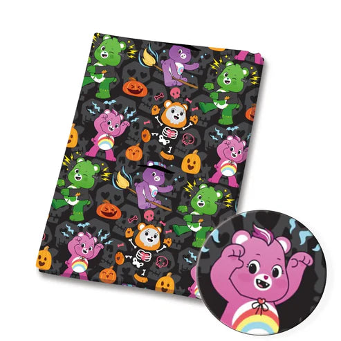 Bear Friends Halloween Polycotton Fabric - Half Yard (18” x 55”) 80703