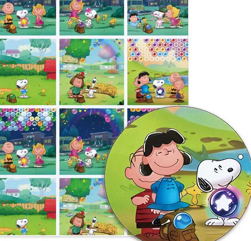 Snoopy Charlie Brown polyCotton Fabric Half Yard (18” x 55”) 33504