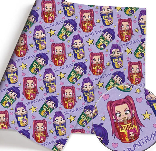 KPop Demon Hunters Derpy polyCotton Fabric Half Yard (18” x 55”) 47479