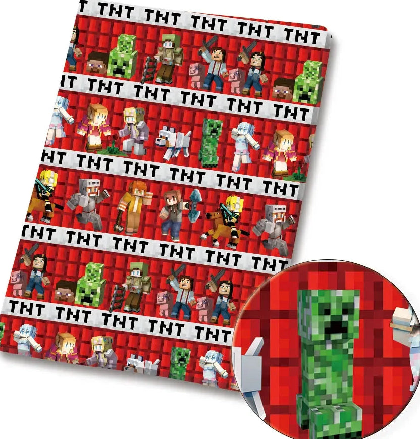 Minecraft polyCotton Fabric Half Yard (18” x 55”) 9502