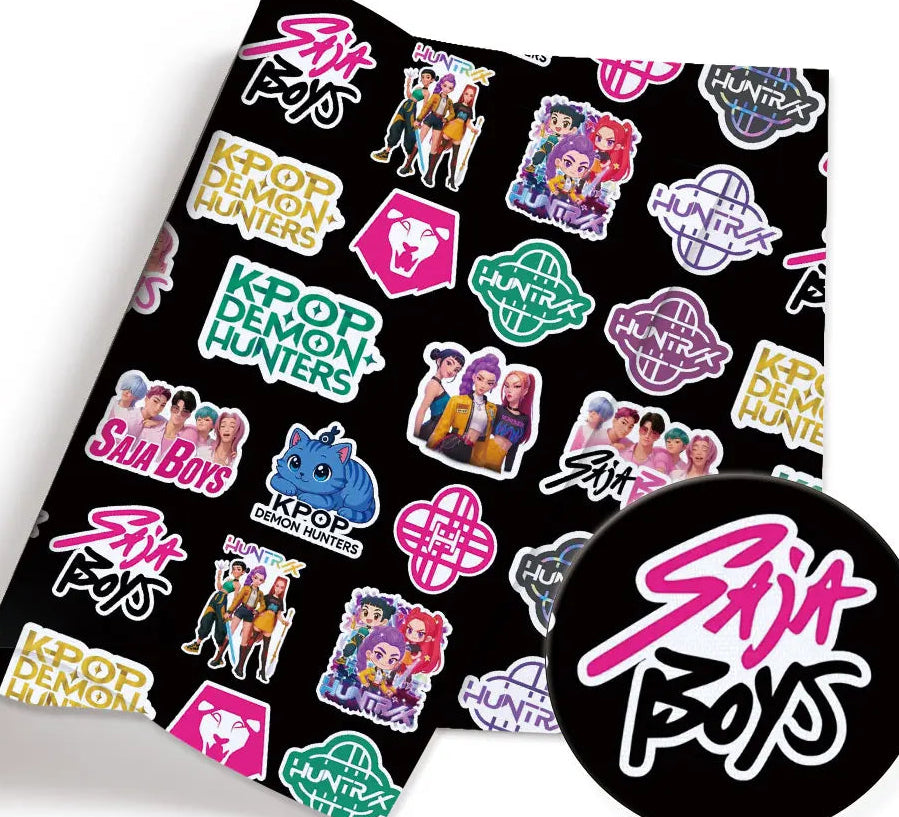 KPop Demon Hunters Derpy polyCotton Fabric Half Yard (18” x 55”) 47528