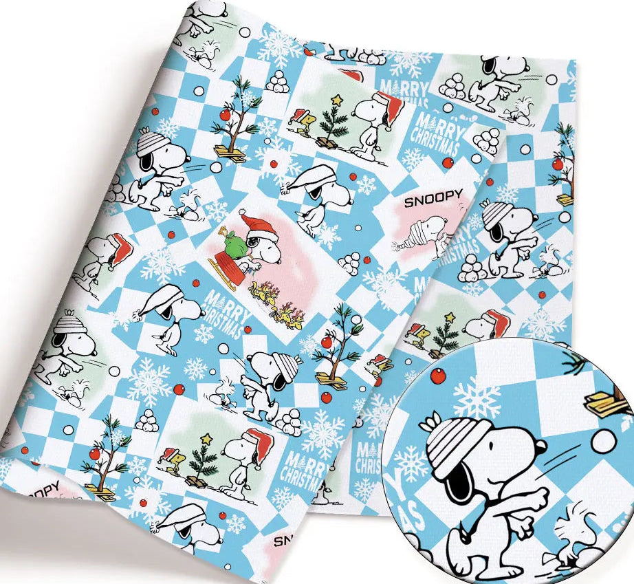 Snoopy Christmas polyCotton Fabric Half Yard (18” x 55”) 97561