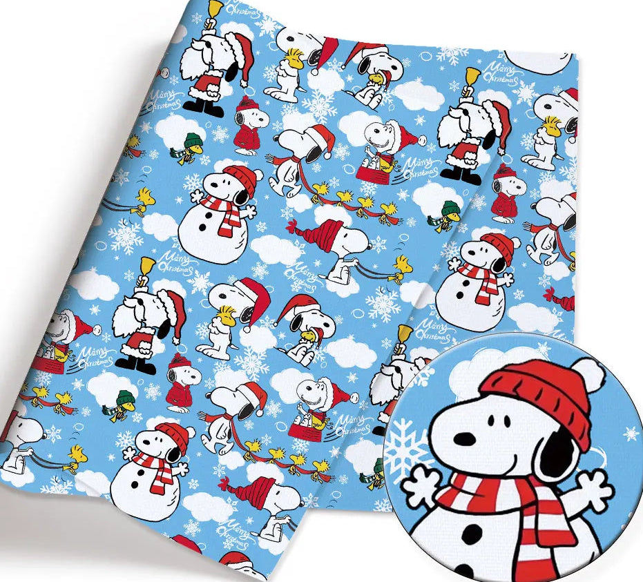 Snoopy Christmas polyCotton Fabric Half Yard (18” x 55”) 97563