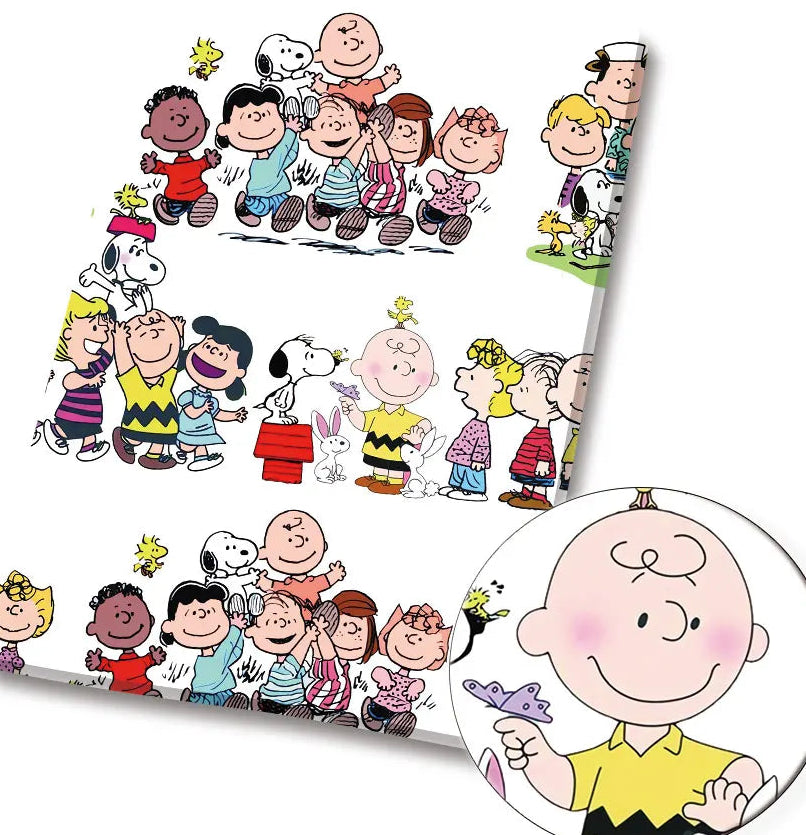 Peanuts Snoopy Charlie Brown polyCotton Fabric Half Yard (18” x 55”) 33501