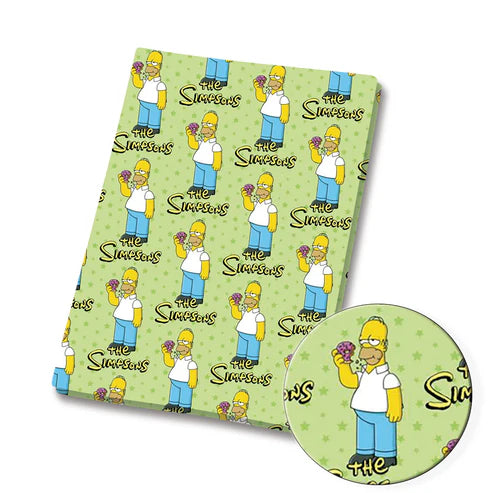 Yellow Cartoon Family Donuts Polycotton Fabric - Half Yard (18” x 55”) 36278