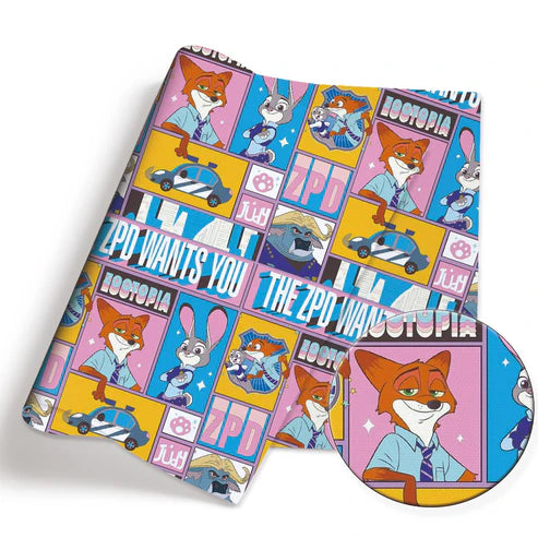 Animal City Adventures Polycotton Fabric - Half Yard (18” x 55”) 48895