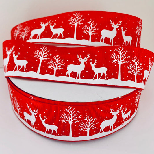 Wide Glow in the Dark Deer Ribbon
