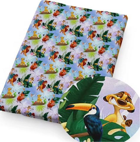 Lion King Polycotton Fabric Half Yard (18” x 50”)
