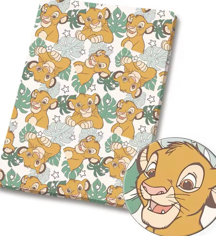 Lion King Polycotton Fabric Half Yard (18” x 50”)