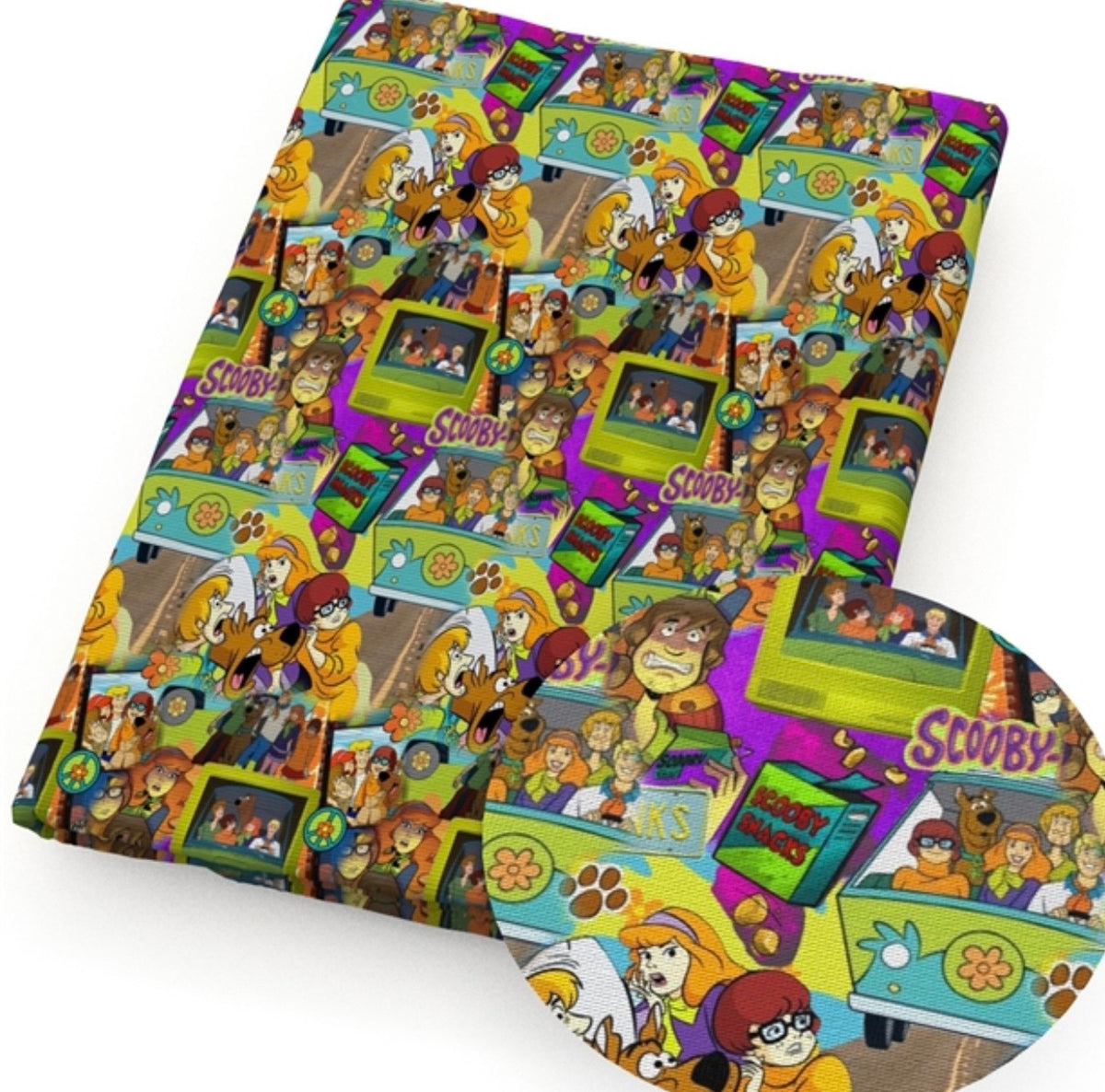 Scooby Doo Dog Cartoon character Polycotton Fabric - Half Yard (18” x 55”) 1233209