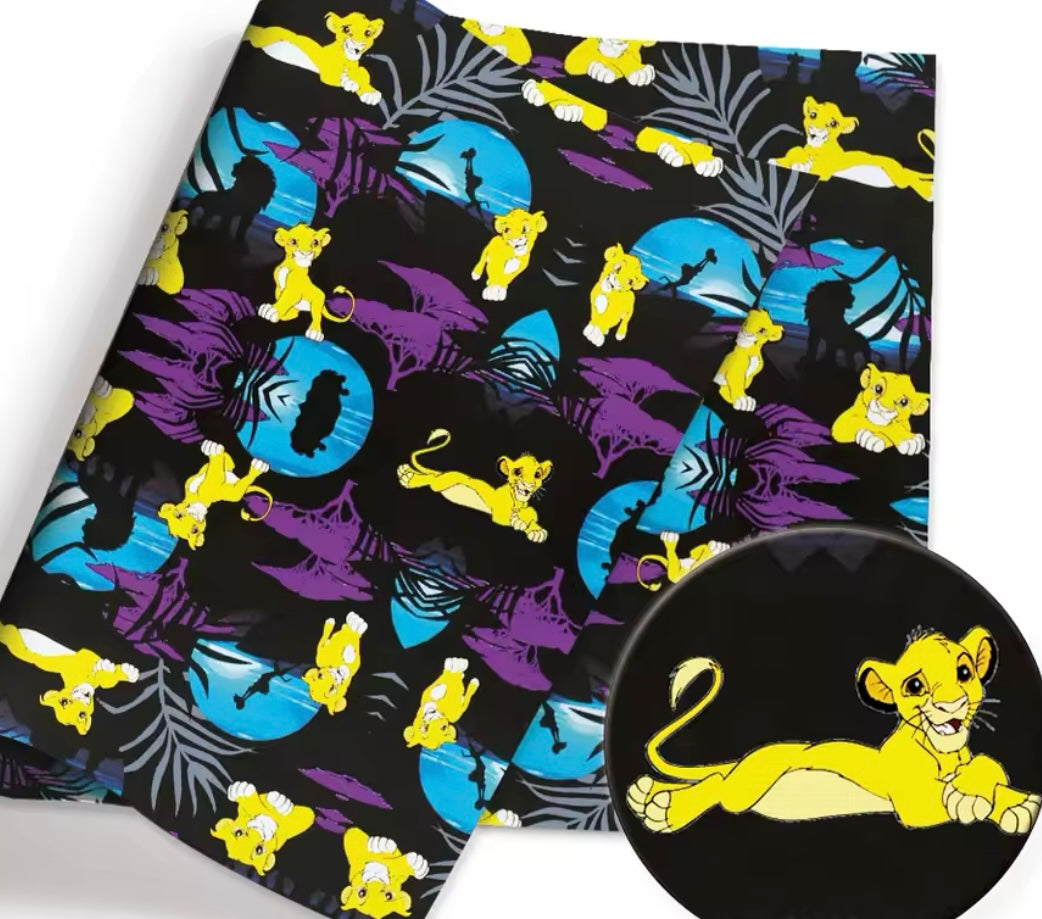 Lion King Polycotton Fabric Half Yard (18” x 50”)
