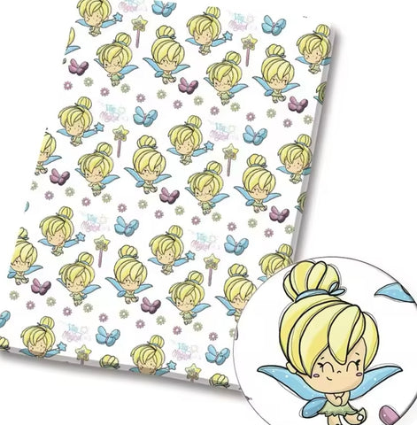 Tinkerbell Polycotton Fabric Half Yard (18” x 50”)