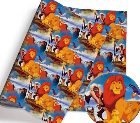 Lion King Polycotton Fabric Half Yard (18” x 50”)