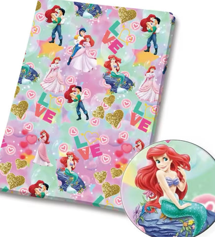Little Mermaid polyCotton Fabric Half Yard (18” x 55”)