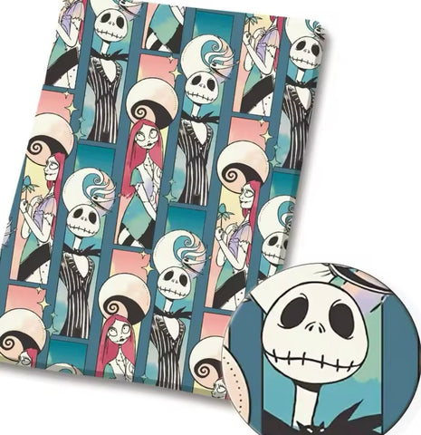 Nightmare Before Christmas Tarot cards polyCotton Fabric Half Yard (18” x 55”)