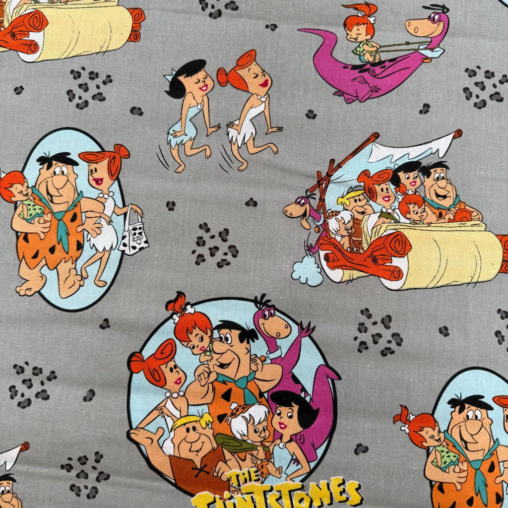The Flintstones Cotton Fabric - Half Yard (18” x 55”)