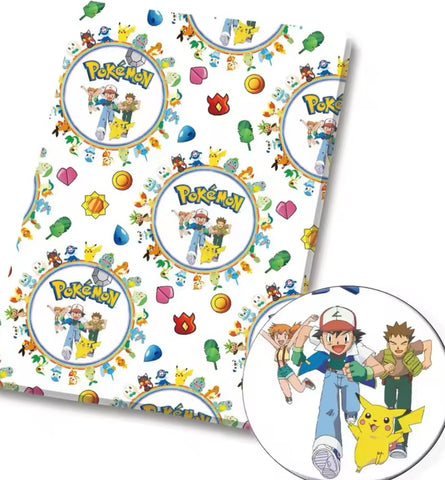 Pokemon polyCotton Fabric Half Yard (18” x 55”)