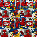 Marvel Avengers Spiderman Superhero Cotton Fabric - Half Yard (18” x 55”)
