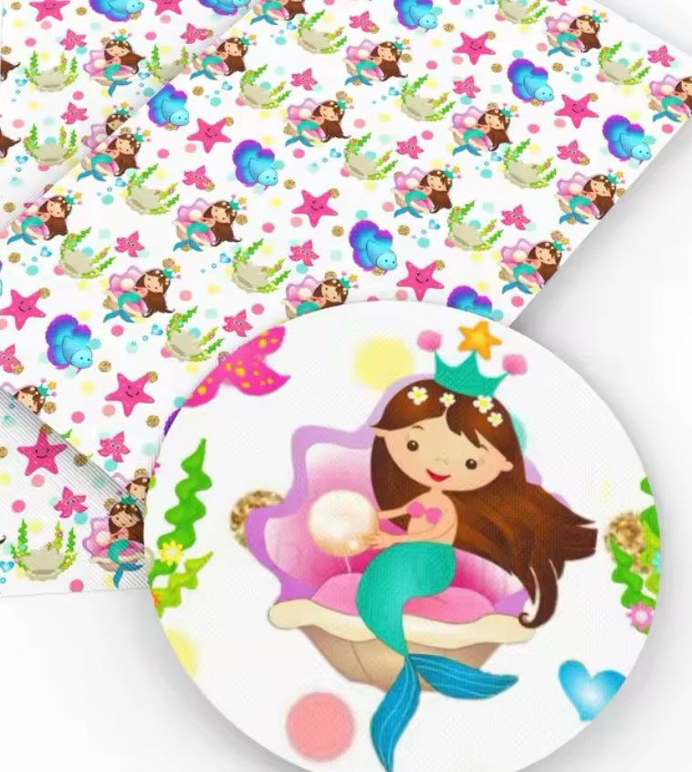 Mermaid polyCotton Fabric Half Yard (18” x 55”)