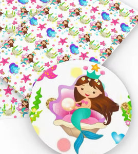 Mermaid polyCotton Fabric Half Yard (18” x 55”)