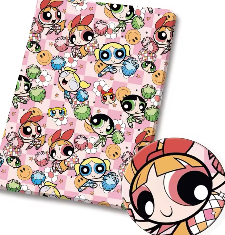 Powerpuff Girls polyCotton Fabric Half Yard (18” x 55”)