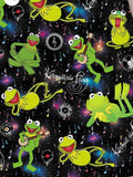 Muppets Kermit the Frog Character Polycotton Fabric - Half Yard (18” x 55”) 15294