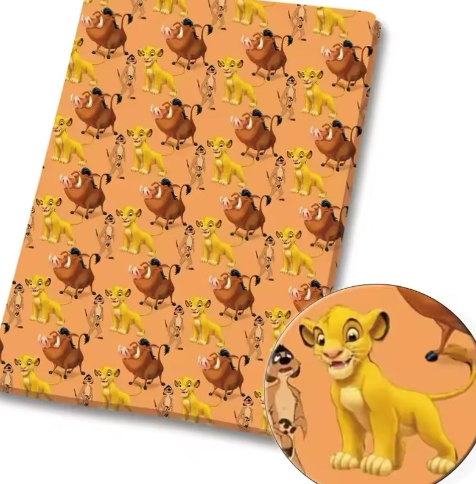 Lion King Polycotton Fabric Half Yard (18” x 50”)