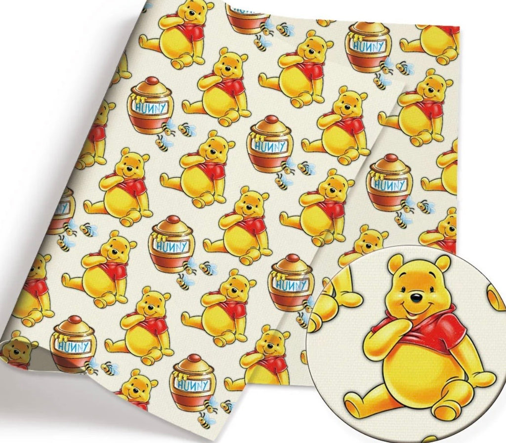Disney Winnie the Pooh Bear Polycotton Fabric - Half Yard (18” x 55”) 37410