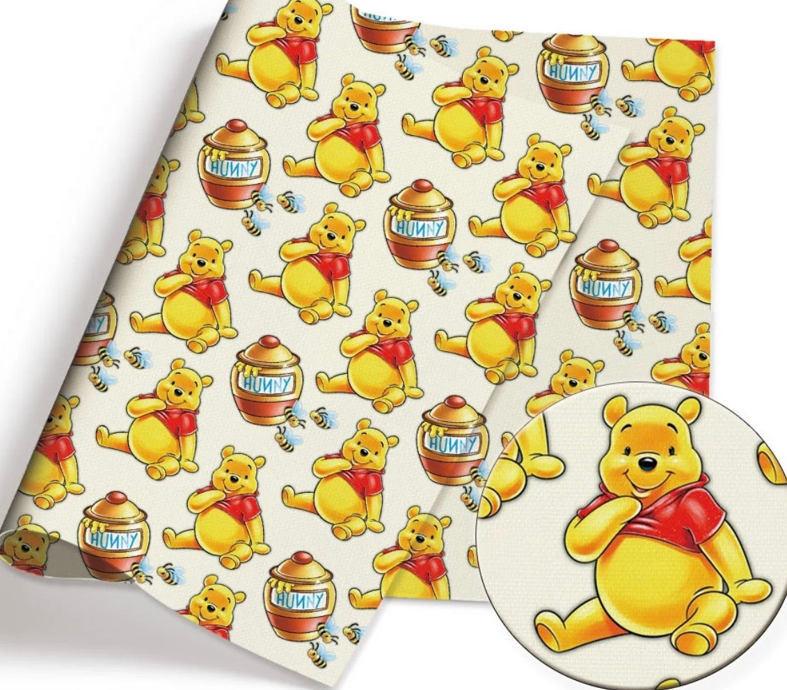 Disney Winnie the Pooh Bear Polycotton Fabric - Half Yard (18” x 55”) 37410