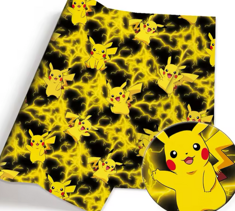 Pikachu polyCotton Fabric Half Yard (18” x 55”)