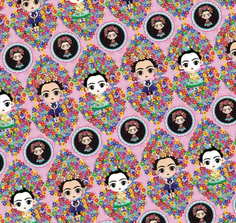 Frida Kahlo PolyCotton Fabric Half Yard (18” x 55”)