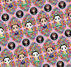 Frida Kahlo PolyCotton Fabric Half Yard (18” x 55”)