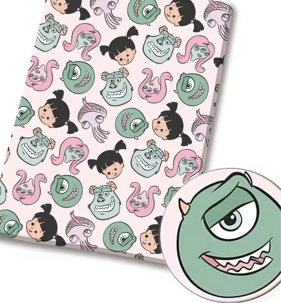 Monsters Inc PolyCotton Fabric Half Yard (18” x 55”)