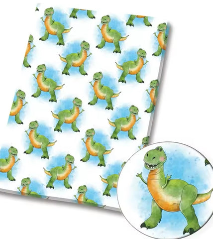 Toy Story Rex polyCotton Fabric Half Yard (18” x 55”)