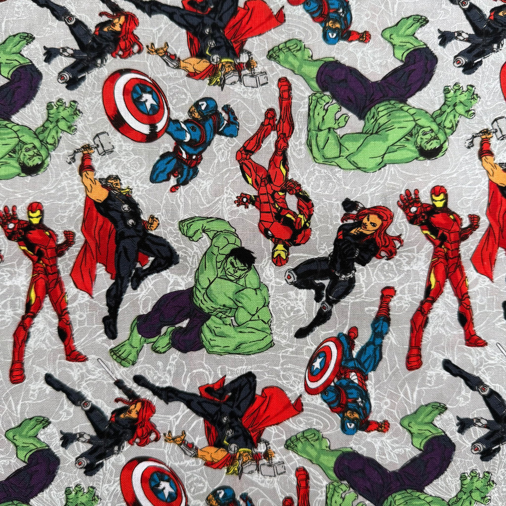 Marvel Avengers Superhero Superhero Cotton Fabric - Half Yard (18” x 55”) (Copy)