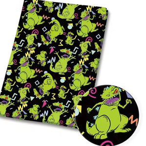 Rugrats Reptar polyCotton Fabric Half Yard (18” x 55”)