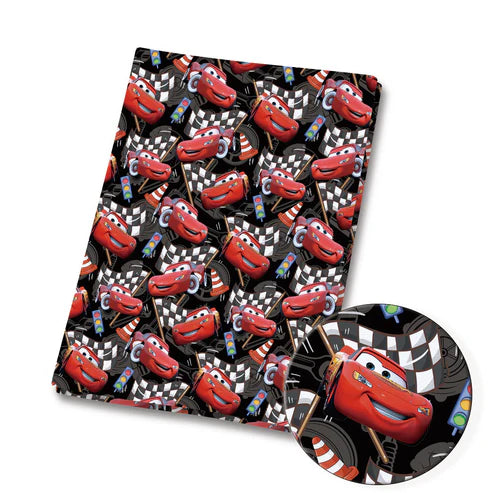 Racing Cars Adventures Polycotton Fabric - Half Yard (18” x 55”) 1930
