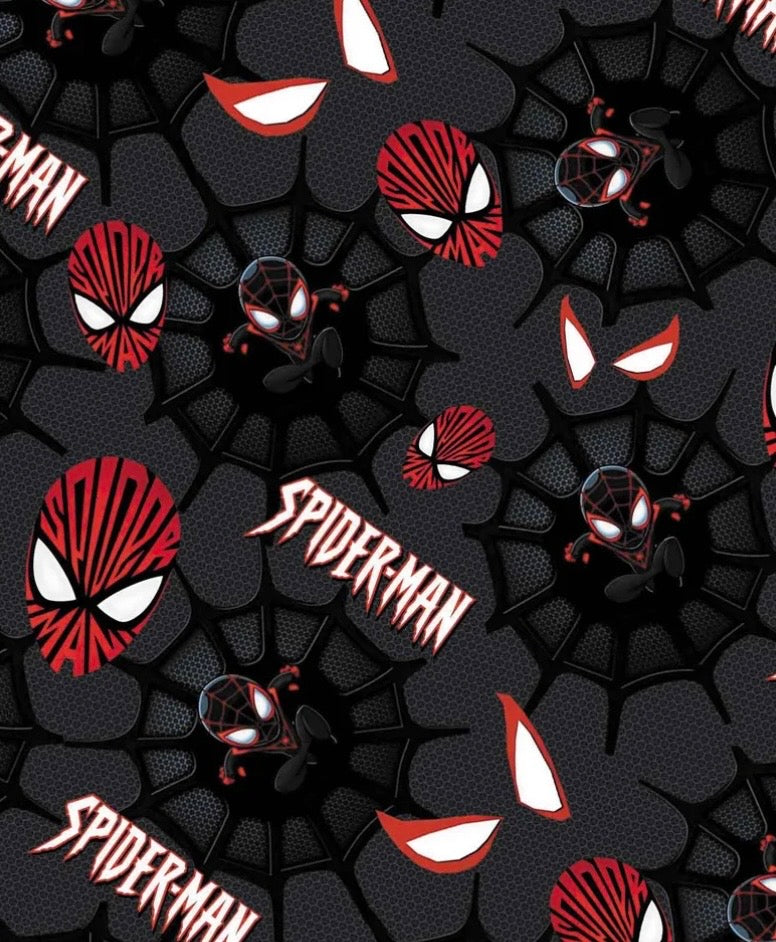 Marvel Avengers Spiderman Superhero character Polycotton Fabric - Half Yard (18” x 55”) 15012